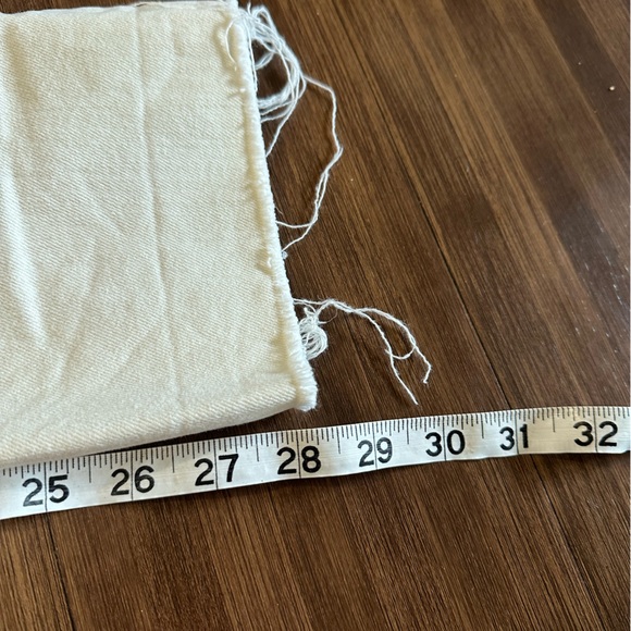 Veronica Beard Ecru Ryleigh High Rise Slim Straight Jeans Raw Hem Size 28 - Picture 7 of 9